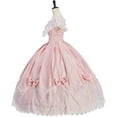 thumbnail image 3 of Women's Pink Victorian Rococo Ball Gown - Deluxe Off-Shoulder Historical Elegance Civil War Southern Belle Dress, 3 of 7