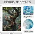thumbnail image 3 of Diamond Art Kit for Adults, Fairytale Fox Treehouse Enchantment Diamond Painting for Adults Beginners, DIY Diamond Art Painting Kits, 5D Diamond Painting Crafts for Home Decor 12x16 Frameless, 3 of 7