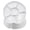 White Silver, variant on Impresserve 6 Sectional Round Plastic Serving Tray 12 inch Clear 4 pack Disposable Reusable Snack Table Tray