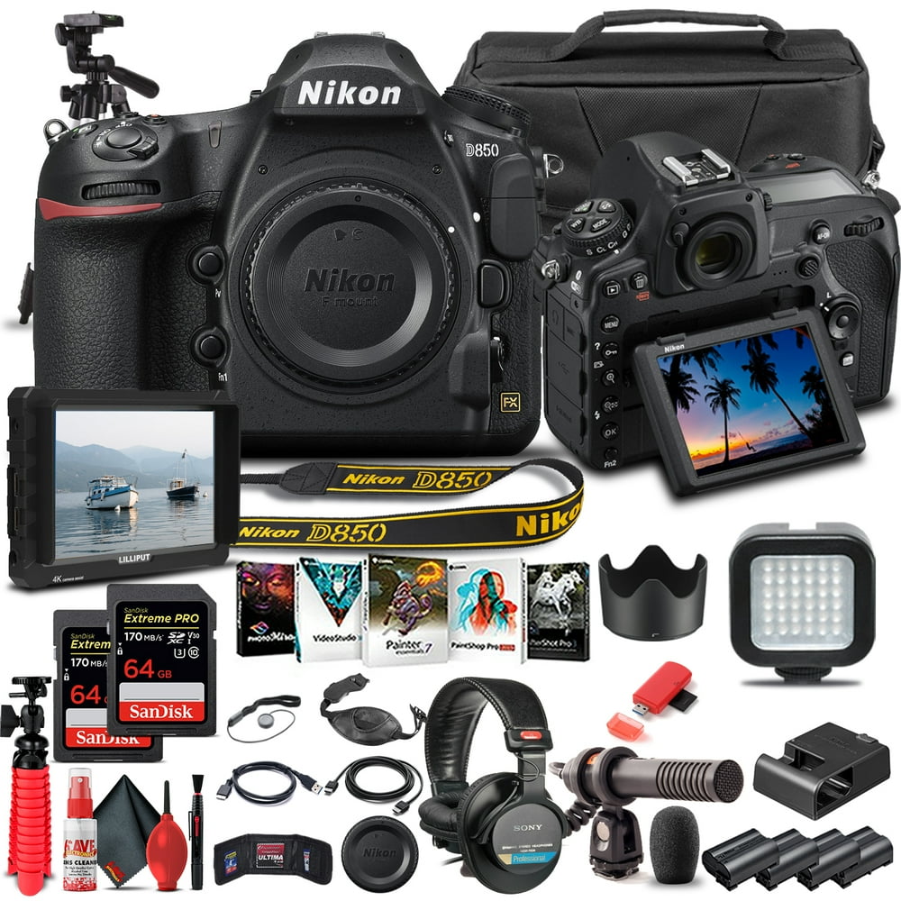 Nikon D850 DSLR Camera Body Only 1585 Pro Bundle