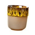 thumbnail image 1 of Taza de té de porcelana sin asas de 150 ml, novedosa, para café, frío o caliente, diseño vintage Amarillo, 1 of 9