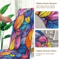 thumbnail image 5 of Yayeee 4 Pack Dining Chair Covers Stretch Parson Chairs Slipcovers Seat Protector, Colorful Leaves, 5 of 6