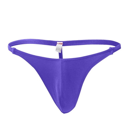 ZSQDM Clearance Underwear for Women  Sretch Men s Micro G-string Thong Underwear Briefs T-back Purple One Size