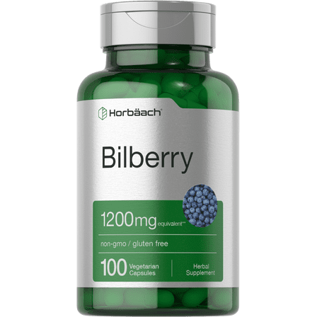 Bilberry Extract 1200mg | 100 Capsules | Vegetarian, Non-GMO, Gluten Free Supplement | By Horbaach