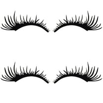 LABSERRON 2 Pairs 9.82X4.32Inch Car Headlight Eyelashes Decal for Fashionable Auto Exterior Accessories