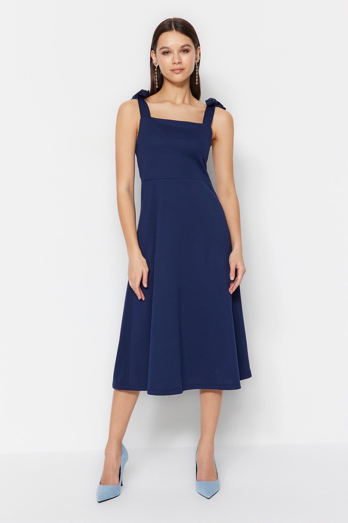 Trendyol Women Petite Midi ALine Regular Fit Knit Dress