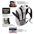 thumbnail image 5 of FORMRS Unisex Backpack Elementary School Travel Bookbag with Reflective Stripes, Pink Mosaic Pattern, 5 of 7