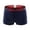 Dark Blue, variant on Men's Side Slit Solid Cotton Boxer Knickers Comfortable Underwear Grey S
