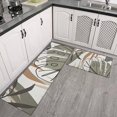 thumbnail image 2 of Brown Boho Plant Pattern Kitchen Rugs Sets Of 2,Anti Fatigue Kitchen Mat Rugs Non Slip Washable,Decorative Kitchen Floor Mats for Kitchen,Sink,Laundry,17"x30"+17"x47", 2 of 7