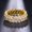Gold, variant on Peridot Inlaid Leaf Set Matching Ring