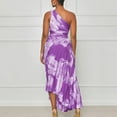 thumbnail image 4 of Dyegold Sundresses for Women Casual Beach - Sundress Womens One Shoulder Sleeveless Tie Dye Pleated Maxi Sun Dresses ​A-Line Bohemian ​Graduation ​Party Dresses, 4 of 7