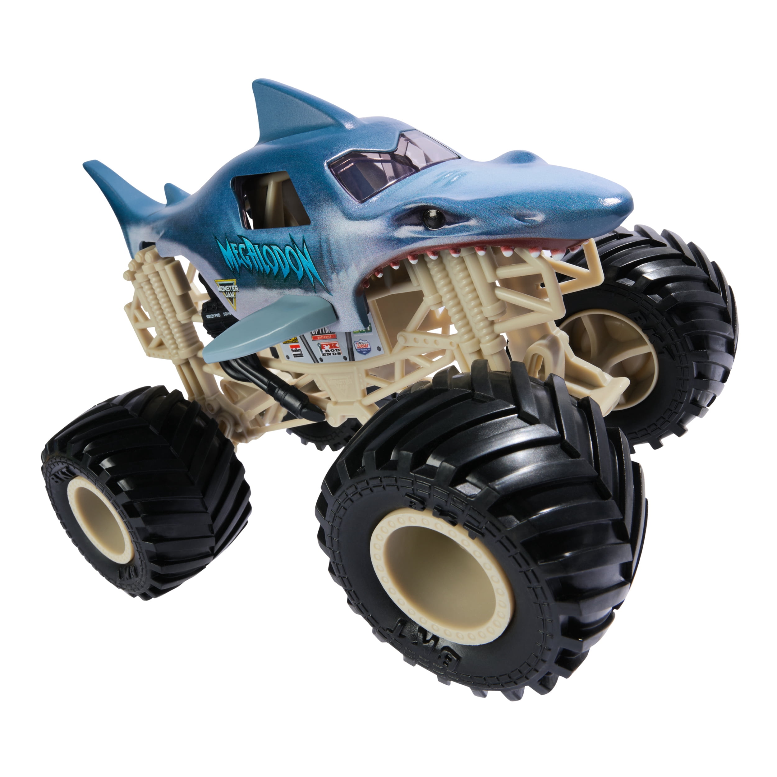 Monster Jam, Official Megalodon Monster Truck, Collector Die-Cast Vehicle, 1:24 Scale, Kids Toys for Boys and Girls Ages 3 and up