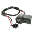 thumbnail image 4 of Voltmeter Universal Motorcycle Dual USB  Socket Adapter with Voltmeter Display, 4 of 8