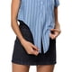 thumbnail image 5 of CAMISA CORTA DE MUJER CON RAYAS Y BOTONES, MANGA CORTA, CON NUDO EN LA PARTE FRONTAL, TALLA XL, AZUL, 5 of 8