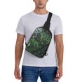 thumbnail image 4 of Rocae Lush Foliage Green Plant for Lightweight Chest Bag Dual Pocket, Waterproof Crossbody Sling Bag for Men and Women, 4 of 8