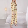thumbnail image 3 of Balery Strawberries Pattern Pajama Sets for Women Long Sleeve 2 Piece Sleepwear Loungewear Sets Soft PJ's with Pockets Long Sleeve Comfy Pj Sets-X-Large, 3 of 7