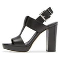thumbnail image 2 of YDN Women's T-Strap Chunky High Heel Sandals Buckled Strap Platform Open Toe Slingback Pumps Dress Office Party Shoes Size 5 Black, 2 of 4