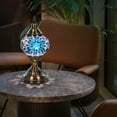 thumbnail image 4 of Turkish-Moroccan Mosaic Table Lamp - Bohemian Stained Glass Nightlight with Intricate Patterns, Ideal for Bedroom,Living Room, Office Decor,Holiday Gift, Decorative Light,Vibrant Lamp Design, 4 of 11