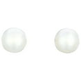 thumbnail image 2 of JewelStop 14K White Gold Polished Finish 8MM Pearl Stud Earrings Push Back Clasp, 2 of 5
