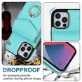 thumbnail image 4 of Elegante funda multifuncional tipo cartera para iPhone 12 con correas, ranura para tarjetas, soporte para anillo, protección para cámara, material de PU, diseño a prueba de golpes y antirrobo., 4 of 5