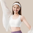 thumbnail image 5 of HAOTAGS 2pc Teen Girls Soft Training Bras(9-17), Seamles Bra Girls No Pads Sports Bras Beige 12-13Years, 5 of 6
