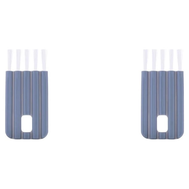 Monstrate Cepillo de limpieza de tazas Cepillos de ranura de nailon de plástico antideslizante Herramienta de teclado Gris 2Conjunto