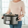 thumbnail image 6 of Crockpot 7-Quart Easy-to-Clean Cook & Carry Slow Cooker, Stainless Steel, 6 of 7
