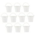 thumbnail image 5 of FRCOLOR 10 PCS Serving Pail Small Iron Bucket Small Plant Bucket Child 6.2X6.2CM White, 5 of 8