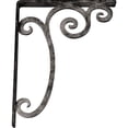 thumbnail image 6 of Ekena Millwork 1 1/2"W x 12"D x 15"H Avery Wrought Iron Bracket, (Single center brace), Antiqued Warm Silver, 6 of 10
