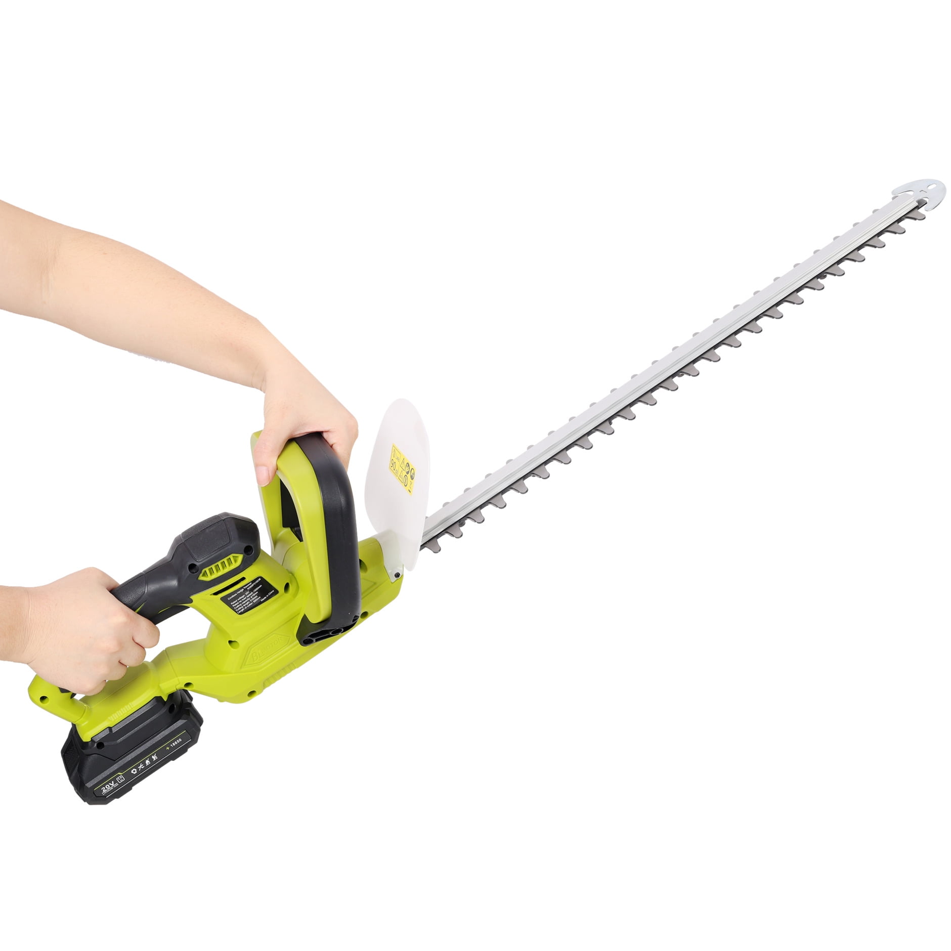 21V Cordless Hedge Trimmer With Battery And Charger, 21 Inch Dual Action Steel Blade For Lawn Garden Bush Trimming And Landscaping