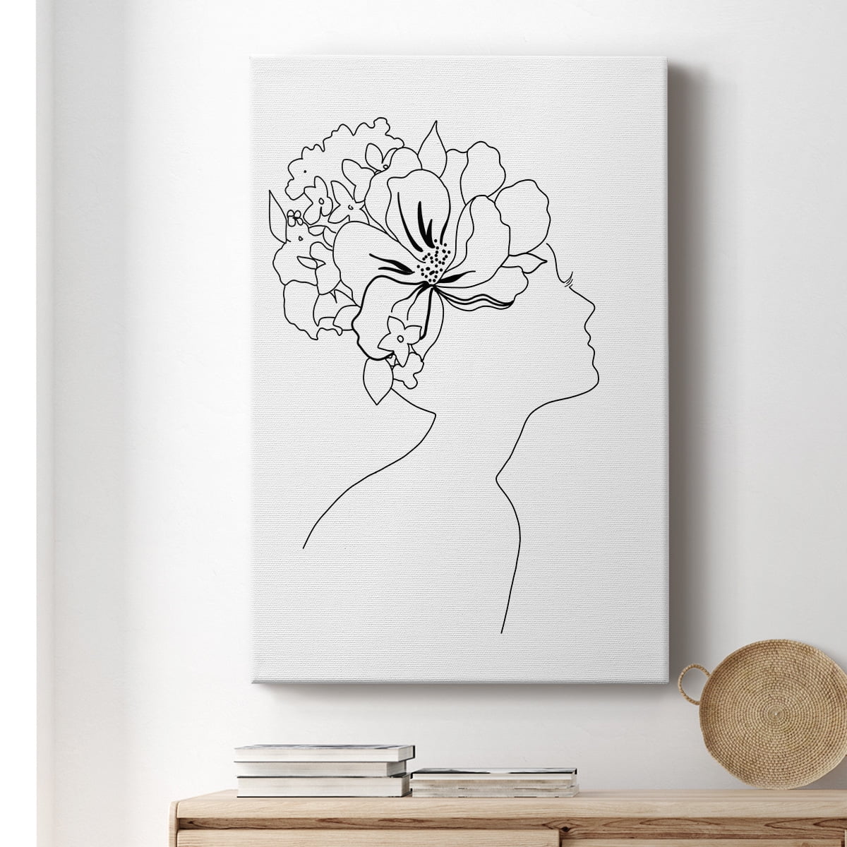 Fashion Floral Sketch I Premium Gallery Wrapped Canvas - Ready to Hang