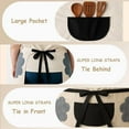 thumbnail image 5 of URBY 1pc Plus Size Extra Wide Apron with Hand Wiper Round Pockets, Black, 5 of 7
