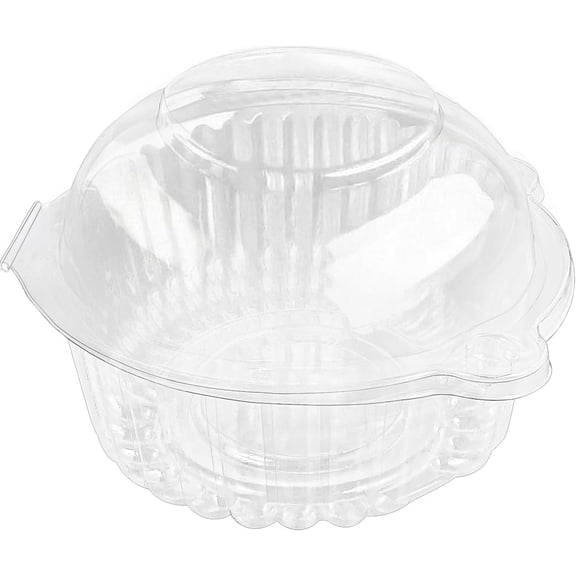 50 Pack Cupcake Holders Individual,Plastic Single Muffin Dome Holders Cases,Disposable Clear Cupcake Boxes Individual, Single Cupcake Container with Airtight Dome Lid for Party