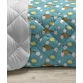 thumbnail image 3 of Tropical Down Alternative Comforter, Monstera Coconut Palm Leaves in Soft Tones Paradise Forest Jungle Botany, Microfiber Quilt for All Season, 5 Sizes, Pale Blue and Khaki, by Ambesonne, 3 of 3