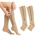 thumbnail image 1 of XXL Un par de calcetines de compresión con cremallera calcetines venados calcetines elásticos deportes correr fútbol, 1 of 3
