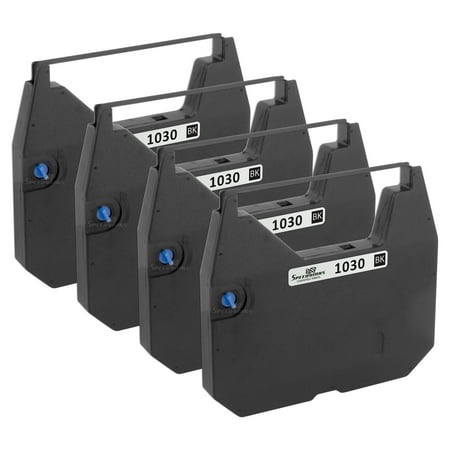 Compatible Replacement Black Ribbon - Speedy Inks Compatible Printer Ribbon Replacement for Brother 1030 (Black, 4-Pack)