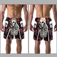 thumbnail image 3 of luoweisi Men's Beach Shorts Quick Dry Swim Trunks with Mesh Lining Skeleton L, 3 of 5