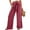 Hot Pink, variant on Timegard Summer Pants for Women Drawstring Ruched Straight Leg Travel Casual Loose High Waist Trousers
