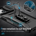 thumbnail image 4 of Allytech Shockproof Back Case for Apple iPhone 15, Military Grade Protective With Ring Holder Stand Compatible with Car Mount Anti-slip Hybrid Rugged Bumper Phone Cover for Men Boys -Black, 4 of 8