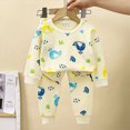 thumbnail image 2 of TOWED22 Baby Girl Toddler Clothes Fall Winter Outfits Long Sleeve Soft Sweatshirt + High WaistFit Joggers 2pcs Set for School Daily Wear(Light Yellow,1-2 Y), 2 of 6