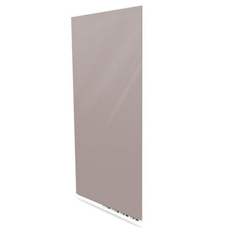 Ghent ARIASM84LG Aria Low Profile Magnetic Glass Whiteboard, 8 x 4 ft. - Lilac Gray