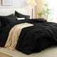 thumbnail image 3 of Juego de edredón CozyLux Queen, 7 piezas, cama en bolsa, color negro, 3 of 9