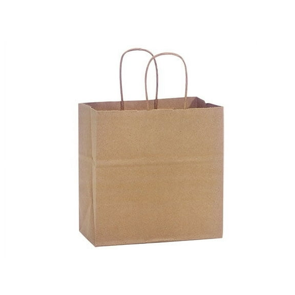 Natural Brown Kraft Shopping Bags Junior 8x5x8", 25 Pack