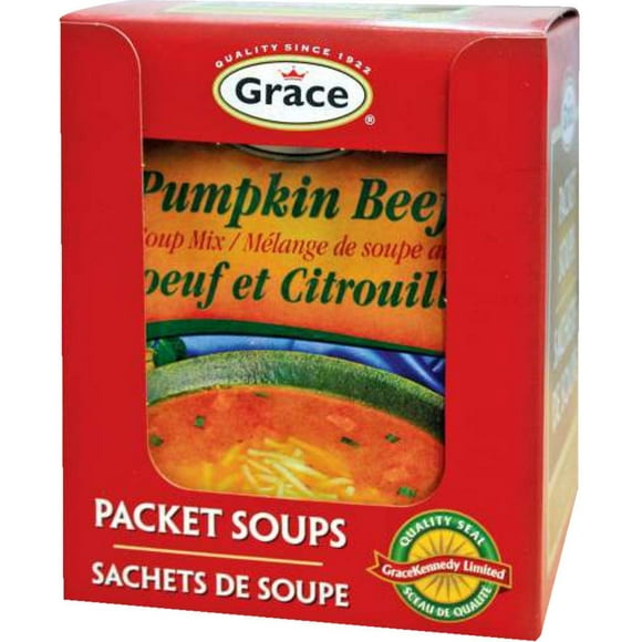 Grace - Soup Mix - Pumpkin Beef Soup - Pack of 12 - 50g - Savory Comfort in Every Bowl (12ct)
