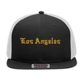 thumbnail image 4 of Old English Los Angeles Embroidered Flat Bill Snapback Cap, 4 of 10