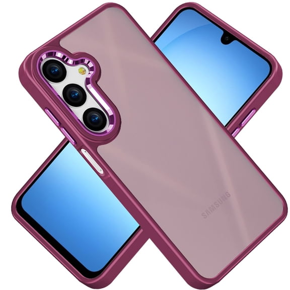 XPM for Samsung Galaxy A17 5G Phone Case, Slim Fit Hybrid Transparent Thick Acrylic with Metal Buttons Frame Protective Hard PC   TPU Shockproof Cover for Galaxy A17 (Burgundy)