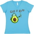 thumbnail image 3 of Inktastic Avogadro's Number with Avocado Chemist Women's V-Neck T-Shirt, 3 of 5