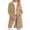 Khaki, variant on Mid Length Coat With Notch Lapel Button Front Pockets Long Sleeve Winter Outerwear For Cold Weather