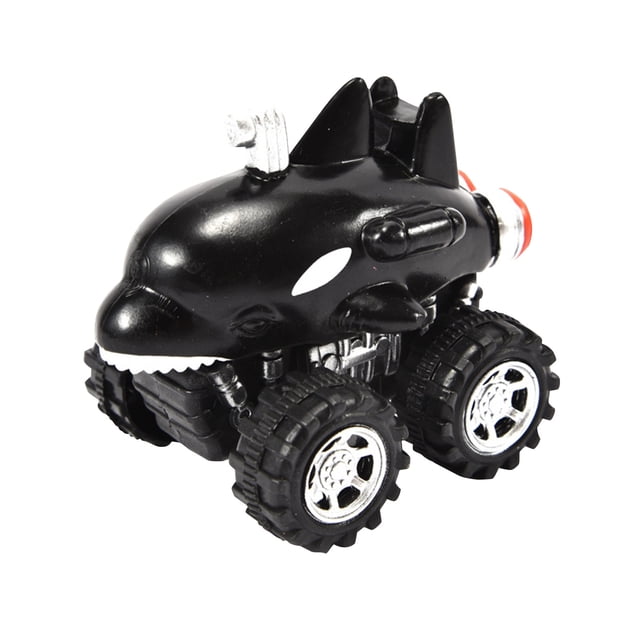 B Orca Whale Pull Back Car Toy Mini Dinosaur Vehicle Ocean Animal Model For Children Ages 3 4 5 Years Old