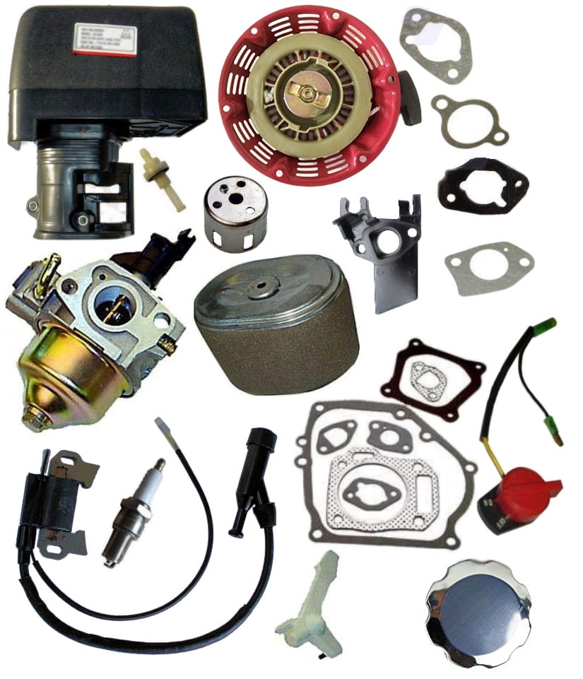 Fits Honda Gx340 Carburetor Recoil Starter Ignition Coil Gasket Set